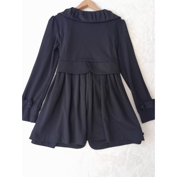 Fever Womens Baby Doll Y2K Black Coquette Preppy Whimsigoth Jacket Petite Medium - Picture 4 of 10